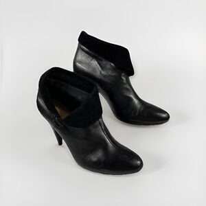 Coach Boot Sz 9 B Low Cut Boots Black Leather Women Annika